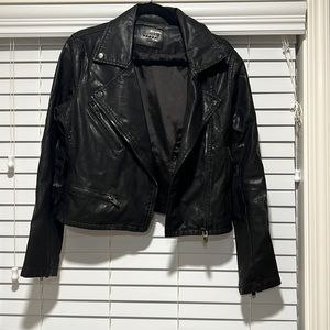 Blank NYC Vegan Leather Moto Jacket - Black